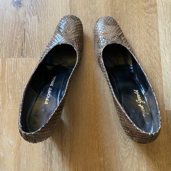 VINTAGE Genuine Snakeskin Heels Size 5 1/2-6 - Picture 2 of 6